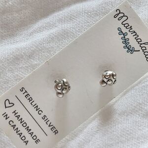 Sterling Silver Mushroom Stud Earrings